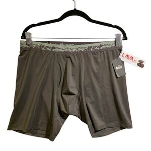 REI Co op Mens Boxer Briefs Rockwall Size L Moisture Wicking Lava Odor Control
